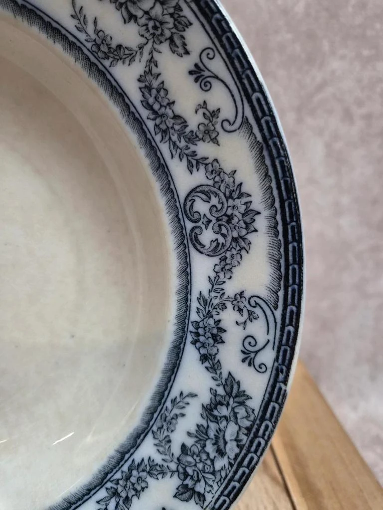 Vintage deep Nimy iron earth plate – blue Garland model – photo 2